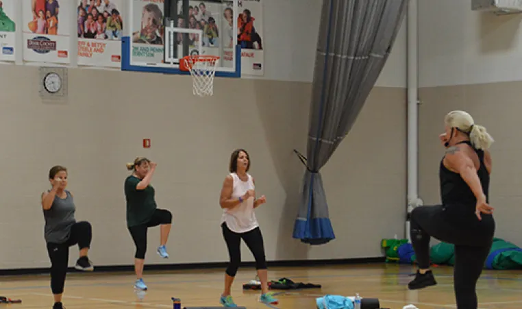 Tone class in the gymnasium - Fish Creek