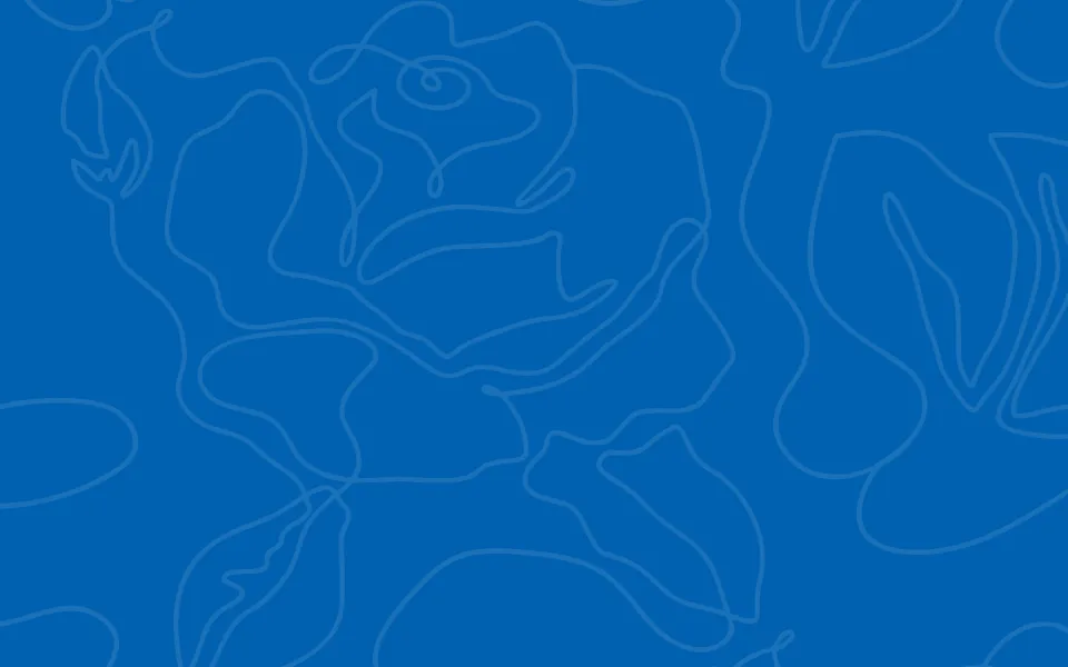 Random white lines on a solid blue background